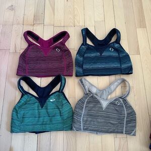 Bundle of 4 Brooks Racerback Sports Bras